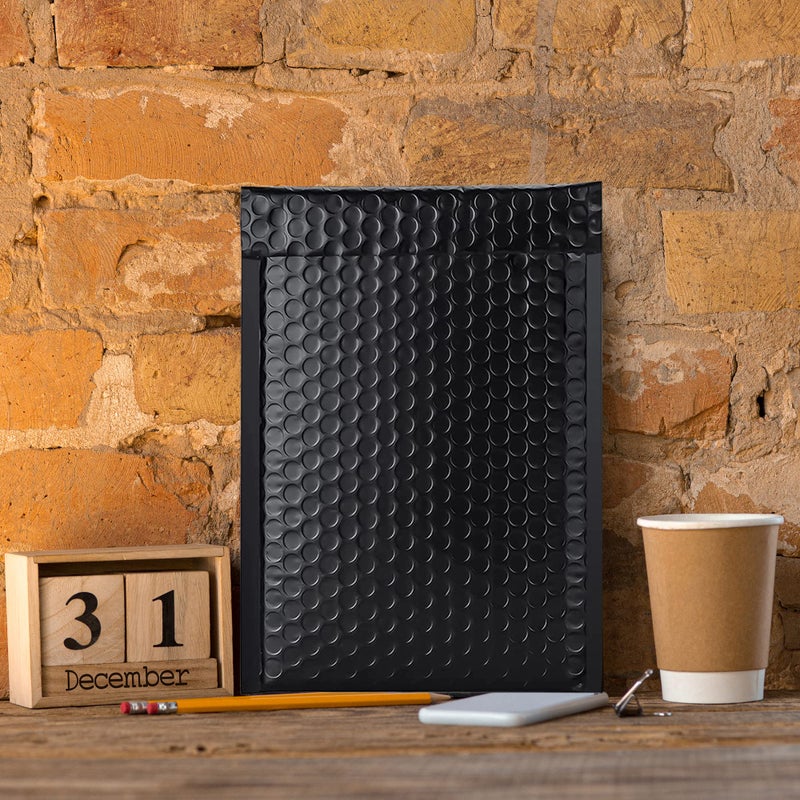 Yens Poly Bubble Mailers 6x10 25 Pack Black Waterproof Self Seal Adhesive Shipping Bags, Cushioning Padded Envelopes for Shipping, Mailing, Packaging Usable Space 6x9 - Image 5